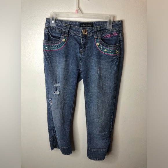 Baby Phat Jean Capri Pants Girl Size 16 Y2K Vintage - Picture 1 of 14